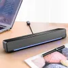 USB Kablolu Bilgisayar Hoparlör Bar Stereo Soundbar Subwoofer Müzik Çalar Bas Surround Ses Kutusu TV PC Laptop Için Smartphone Tablet MP3 MP4