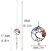 Anhänger Halsketten 3 stücke Handgemachte Suncatcher Draht Umwickelte Stein Halskette Hängende Ornament mit Kristall Tropfen Prisma Für Home Auto BMF8288U