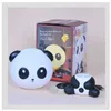 Cartoon Night light Cute panda bear table desk lamps Children Baby Sleep lamp For Bedroom bedside indoor decoration moon lamp Y0910