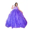 Bridal Fluffy Macierzyńskie szaty Zastawne Niestandardowe Niebieskie Kobiety Długie Suknie Photo Shoot Beach Birthday Party Tulle Robe