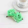 Handmade Fabric Flower Rose Bride Hair Comb Headdress Beach Wedding Hairs Accessories Headpiece for Women 10pcs