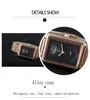 Style Quartz Watch for Women Fashion Luxury Business Square Calal
