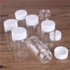 15 pièces 50 ml 37 * 70 mm bouteilles en verre avec bouchons en plastique blanc contenant des épices pots de bonbons flacons bricolage artisanat pour cadeaux de mariage