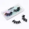 25 mm valse wimpers 3D natuurlijke krulwimpers faux nertsen haar dramatische lange wispies pluizige wimper vol strips nep oog lash extension make -up tool kit