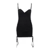 Mode Buitenlandse Handel Nieuwe Stijl Twist Trekkoord Sling Borst Cup Jurk Sling Sexy Slanke Rok Jurken voor Dames 210422