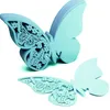 Hollow Butterfly Cup Card Decoratie Wijnglas Laser Cut Paper Naam Place stoelen Kaarten voorstander van trouwfeest Baby shower Table Decoraties JY0876