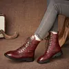 Kış ayak bileği çizmeler kadın doğal hakiki deri tıknaz topuk kısa koyun derisi yuvarlak ayak ayakkabı kadın sonbahar boyutu 40 210517