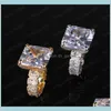 Europe And America Yellow Gold Plated Bling Ice Out Big Diamond Cz Stone For Nice Jewelry Z209S Band Rings Dr1Gp172J