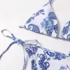 Kadın Mayo Kadın Seksi Baskı Bikini Set Bandeau Bandauge İki Parçalı Push-Up Brezilya Plaj Giyim Mayo Biquini Mujer Feminino