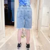 Jeans menina buraco crianças verão estilo casual roupas de crianças 6 8 10 12 14 210527