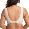 Women's Plus Size Soft Cup Comfort Wirefree Sleep Lace Bra 210728