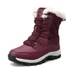 hotsale No Brand Femmes Bottes Haut Bas Noir blanc vin rouge Classique Cheville Courte femmes neige bottes d'hiver taille 5-10