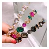 Charm Crystal Headbands for Women Colorful Stud Headband Hairband Shiny Bling Rhinestone Hair Band Hoop Jewelry Accessories DAW70