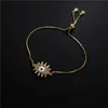 S2477 Fashion Jewelry Copper Evil Eye Pendant Bracelet 18K Gold Plated Inlaid Zircon Blue Eyes Bracelets