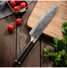 Yuzi Профессиональные кухонные ножи Дамаск стальные шеф-повар нож 8 дюймов клиавер инструмент нарезки с черной деревянной ручкой
