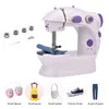 Machine à coudre à la main ménagère à coudre rapide aiguille d'aiguille d'aiguille sans fil vêtements de couture portable machine 211027
