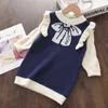 Melario New Girl Baby Sweater Vestido de punto Cute Children Warm Sweater Dress para niñas Infant Casual Bow Princess Dress Vestidos G1129