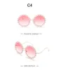 New large-frame round handmade pearl sunglasses net celebrity posing personality trend curved legs large round-frame sun glasses