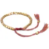 Handgefertigte tibetisch-buddhistische Liebes-Glücksbringer-Armbänder, Baumwollperlen, Seil-Armband, Knoten, Budda 2021, Link, Kette