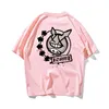 Graffiti Hip Hop Totoro Oversize Couple T Shirt Mężczyźni Streetwear Harajuku Tshirt Krótki Rękaw Bawełniany Loose Hiphop T-shirt Podstawowe 210603