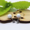 Stud 1 Pair Synthetic White 7mm Opal Earrings Fashion Jewelry Earring With 925 Silver