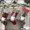 Decoraties Feestelijke feestartikelen Home Gardtchristmas Kochers Sok Faceless Dolls Candy Gift Tas Jaar Ornamenten Hanger Brand