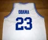 Chen37 Custom Men Youth Women Vintage Barack Obama 23 Punahou College Basketball Jersey Size S-4XL أو مخصص أي اسم أو رقم قميص