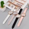 Women watches 31mm Leather Strap Fabric Round Casual Wristwatches Waterproof Movement Quartz Watch Gifts