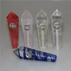 Venda Por Atacado Mulheres Moderno Personalizado Tubos de Fumadores Hookah Natural Ametista Cristal Quartzo Tubos de Tabaco Cura Handpipes Carb Hole