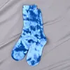 HipHop Tie-dye Men and Women Socks Cotton Colorful Vortex Striped Funny Happy Fashion Skateboard Casual Soft Girls Sockings
