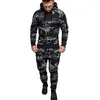 Spring and Autumn Men's Tracksuits fashionable sportswear zipper hoodie camouflage solid multifunctional sportswear set sports running wear