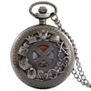 Steampunk hol eendelig zakhorloge Japan Anime quartz horloge voor heren dames Romeins cijfer kettingketting cadeau