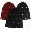 Fashion Plain Color Knitted Stripe Beanie Hat For Women Love Accessories Winter Warm Beanies&Skullies Female Baggy Casual Bonnet