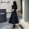 Lange zwarte elegante Midi-jurk Dames Zomer Korte Mouw Vintage Harajuku Pockets Oversized Jurken Retro Vestidos 210506