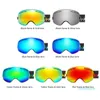 Çocuk Kayak Snowboard Paten Gözlük UV Koruma Anti-Sis Geniş Küresel PC Lens Kaymaz Kayış Kask Uyumlu