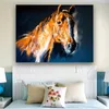 Настенные принты и плакаты Абстрактная лошадь Современный холст живопись животных Фотографии для гостиной-оформления без кадра