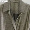 Women Vintage Turn Down Collar Metal Color Irregular Smock Blouse Female Retro Kimono Shirts Chic Blusas Tops LS7655 210416