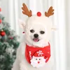 Abbigliamento per cani Costumi Cappello Natale Designer Bandana Natale Navidad Sciarpa Bavaglini a triangolo Cappelli per gatti piccoli e medi Accessori244A