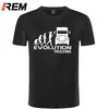 REM Markenkleidung EVOLUTION TRUCKING LKW-Fahrerkabine Geschenkideen Lustiges T-Shirt Männer Baumwolle Kurzarm T-Shirt Top Camiseta 210714