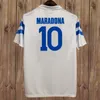 86 87 1991 1993ナポリレトロジャージーメンズサッカージャージマラドーナゾラホームアウェイホワイト3番目のレッドフットボールシャツ半袖