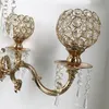 Inredning Crystal Candle Holders 5 Heads Table Candelabra Wedding Centerpiece Pillar Stand Road Bly Party Candlesticks Senyu478