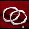 Hoop Hie Drop Delivery 2021 Sier Simple Earring Thick Small Round Circle Earrings For Women Man Fashion Jewelry Ring Y86J9