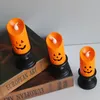 Decorazioni di Halloween a lume di candela LED colorato Candeliere da tavolo Festa di zucca Feste felici Decorazioni di Halloween per la casa 2021