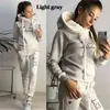 Women's Tracksuit Female Pullover Hoodies Jogging Pants Sweatshirt Sports Suit Two Piece Set Women Clothing Winter Warm Outfits 211105