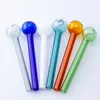 Y031 Tubos de vidrio 8 colores Plataforma de quemador de aceite Tubo de mano para fumar Aproximadamente 3.9 pulgadas de longitud Tazón OD 25 mm