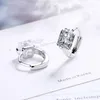 Zilver 925 Oorbellen Solitaire 7mm CZ Zirconia Diamond Charm Stud Earring Voor Vrouwen Meisje Verzonden Geschenkdoos EH5895833254