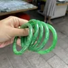 Bangle 100% Real Jade Bracelet Full Green Jadeite Jasper Bangles Fit Adult Women Hand Jewelry Couple