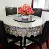 Lace Tablecloth Pastoral round tablecloth Dining cloths Home Embroidery cover rose gold decoration house towel 210626