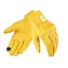 High Quality Willbros Leather Gloves Motocross Motorcycle ATV Bike Riding Yellow Gloves Mens H1022