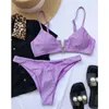 Новый V стиль лоскутный цвет bikinis set женщин купальник push вверх по купальнику женское плавание носить купальный костюм девушки бикини пляж 2021 y0820